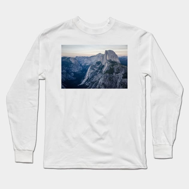 Yosemite Half Dome Long Sleeve T-Shirt by pmcmanndesign